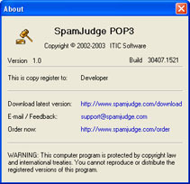 SpamJudge Screenshot